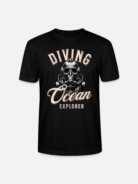 Diver Ocean Explorer - Stanley/Stella CRAFTER Unisex Organic T-Shirt - black