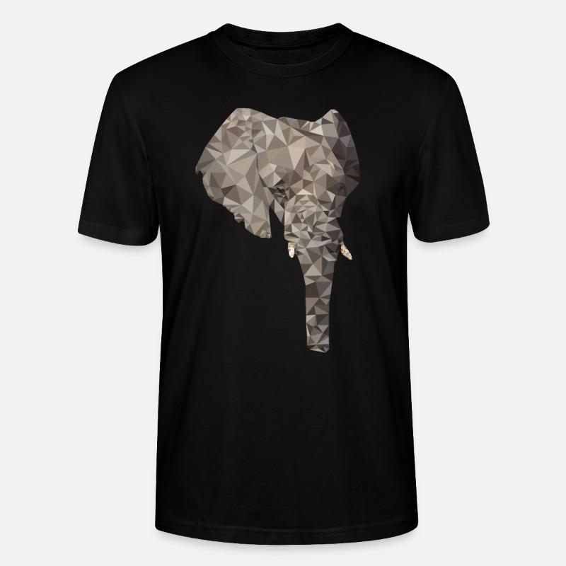Polygone d’éléphant - T-shirt bio CRAFTER Stanley Stella Unisexe - noir