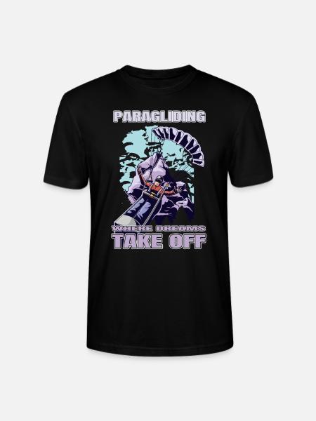 Paragliding – Where Dreams Take Off - Stanley/Stella CRAFTER Unisex Organic T-Shirt - black