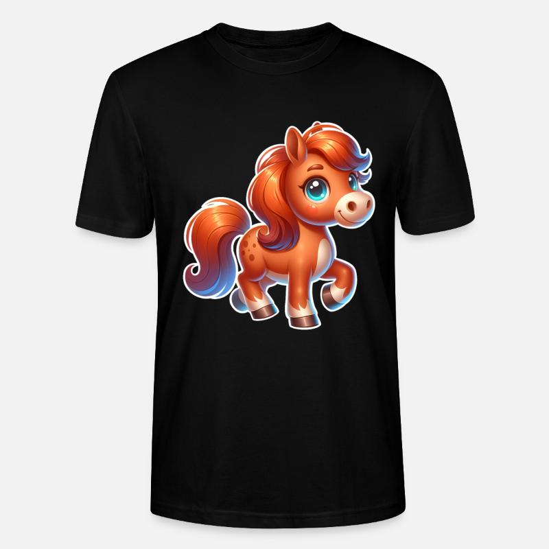 Pferd - Stanley/Stella Unisex Bio-T-Shirt CRAFTER - Schwarz