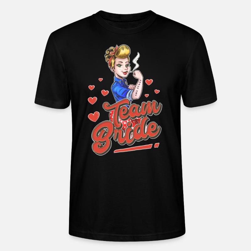 Team Bride - Stanley/Stella Unisex Bio-T-Shirt CRAFTER - Schwarz