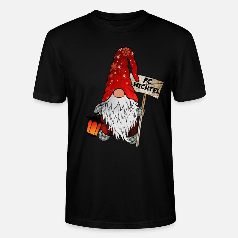 PC Wichtel Weihnachtsgnom - Stanley/Stella Unisex Bio-T-Shirt CRAFTER - Schwarz
