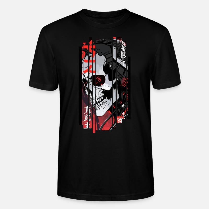 Cyborg crane noir kanji - T-shirt bio CRAFTER Stanley Stella Unisexe - noir