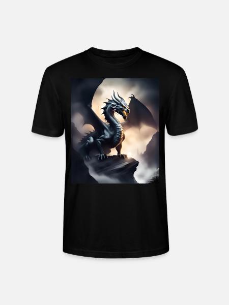 dark shadow dragon - Stanley/Stella CRAFTER Unisex Organic T-Shirt - black