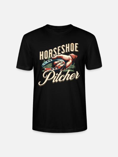 Hufeisenwerfen Horseshoe Pitching - Stanley/Stella Unisex Bio-T-Shirt CRAFTER - Schwarz