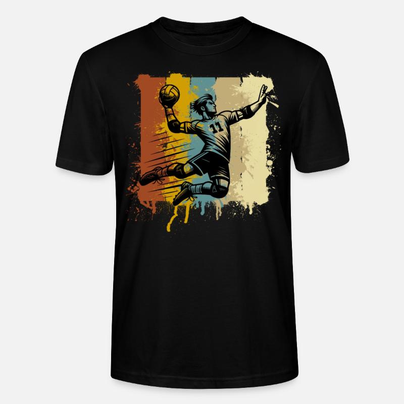 Handball Handballer - Stanley/Stella Unisex Bio-T-Shirt CRAFTER - Schwarz