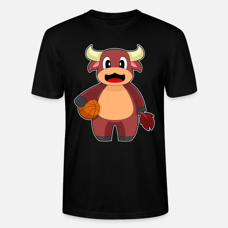 Taureau Basketteur Basket-ball - T-shirt bio CRAFTER Stanley Stella Unisexe - noir
