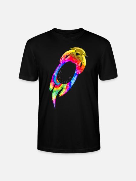 Otter Tie Dye - Stanley/Stella CRAFTER Unisex Organic T-Shirt - black