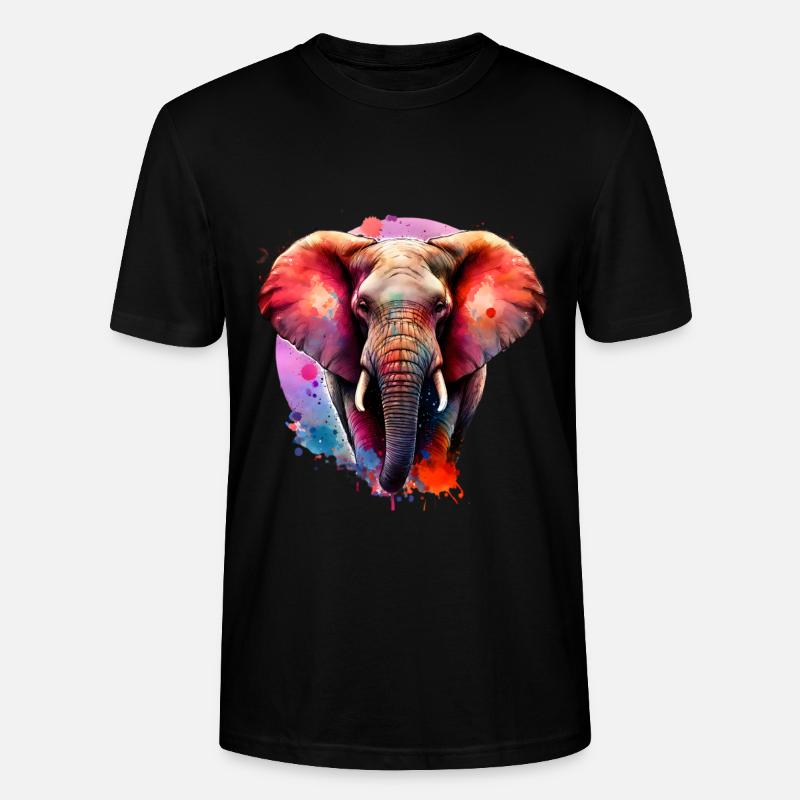 Elefant - Stanley/Stella Unisex Bio-T-Shirt CRAFTER - Schwarz