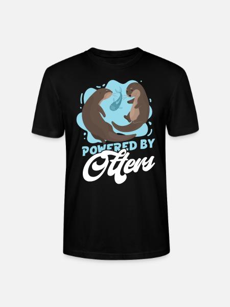 Otter Powered By Otters - Stanley/Stella CRAFTER Unisex Organic T-Shirt - black