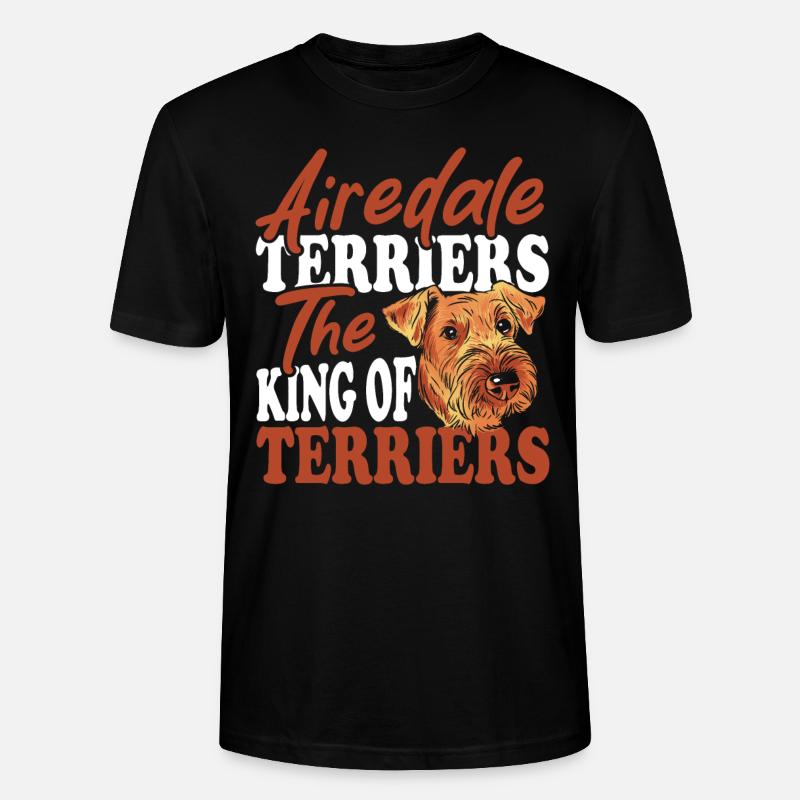Airedale Rescue Terrier Airedale Terrier - T-shirt bio CRAFTER Stanley Stella Unisexe - noir