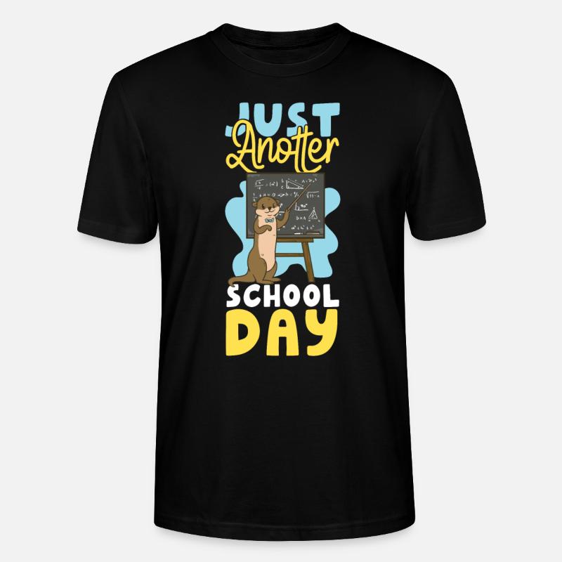 Otter Pre-School First Grade Back - Stanley/Stella Unisex Bio-T-Shirt CRAFTER - Schwarz