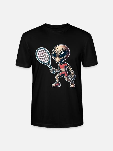 Alien Tennis - Stanley/Stella CRAFTER Unisex Organic T-Shirt - black