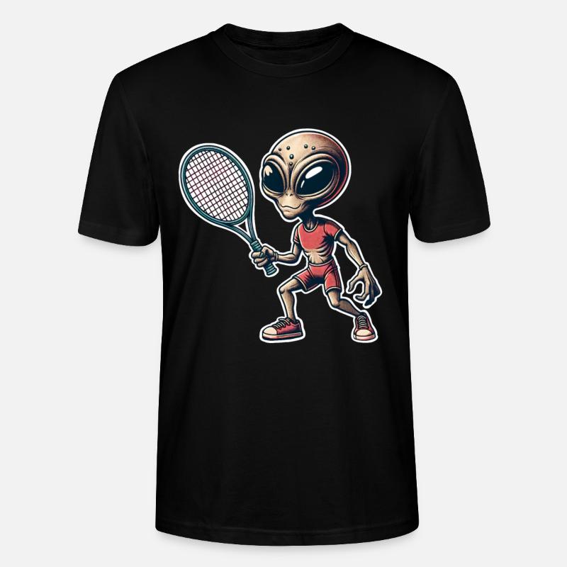 Alien Tennis - Stanley/Stella Unisex Bio-T-Shirt CRAFTER - Schwarz