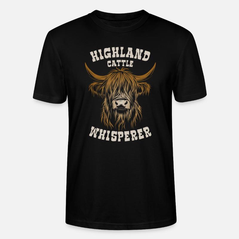 Highland Cattle Whisperer - Vache - Cadeau - T-shirt bio CRAFTER Stanley Stella Unisexe - noir