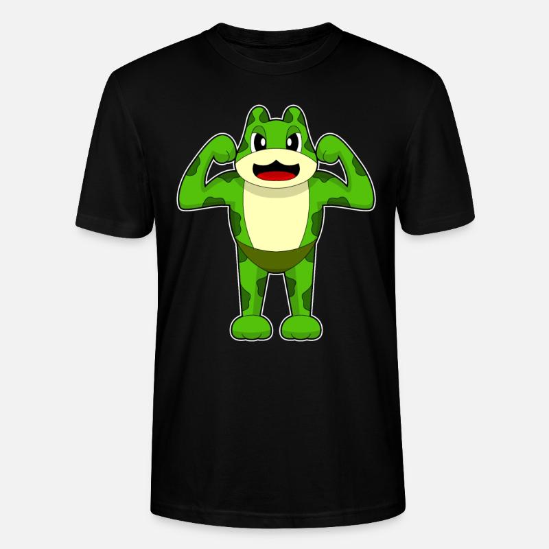 Frog Bodybuilder Musculation - T-shirt bio CRAFTER Stanley Stella Unisexe - noir