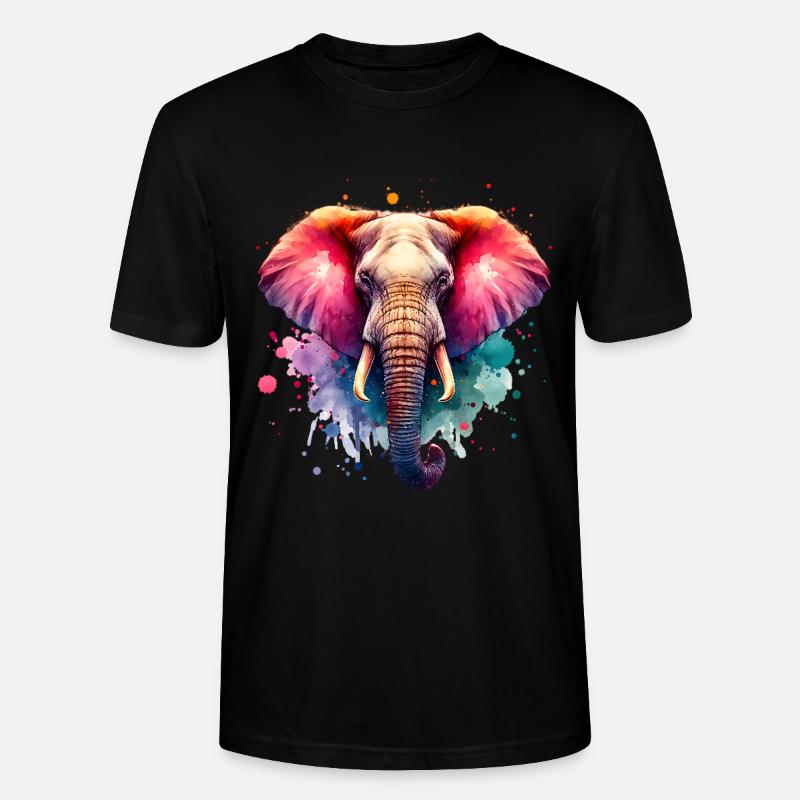 Elefant - Stanley/Stella Unisex Bio-T-Shirt CRAFTER - Schwarz