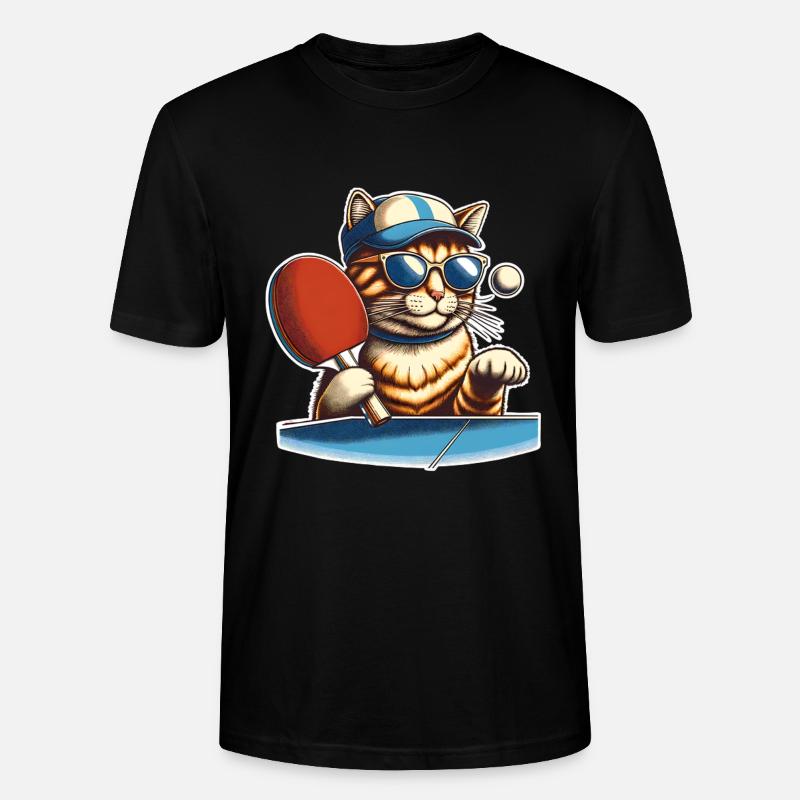 Chat de ping-pong - T-shirt bio CRAFTER Stanley Stella Unisexe - noir