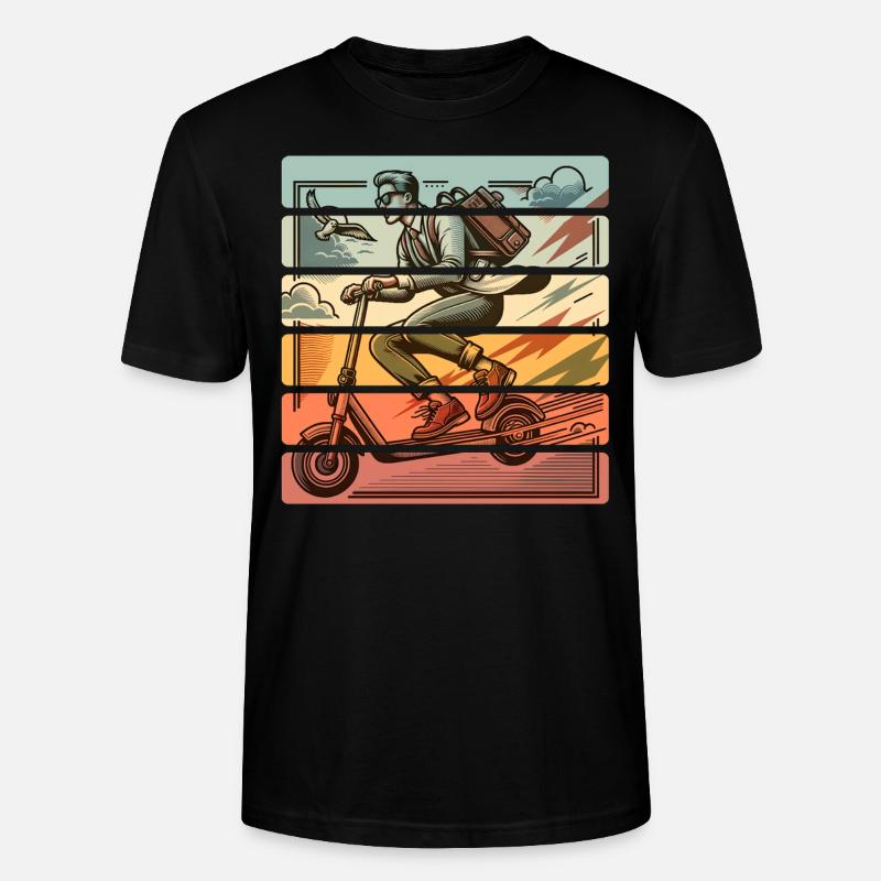E-Scooter E-Roller Tretroller - Stanley/Stella Unisex Bio-T-Shirt CRAFTER - Schwarz