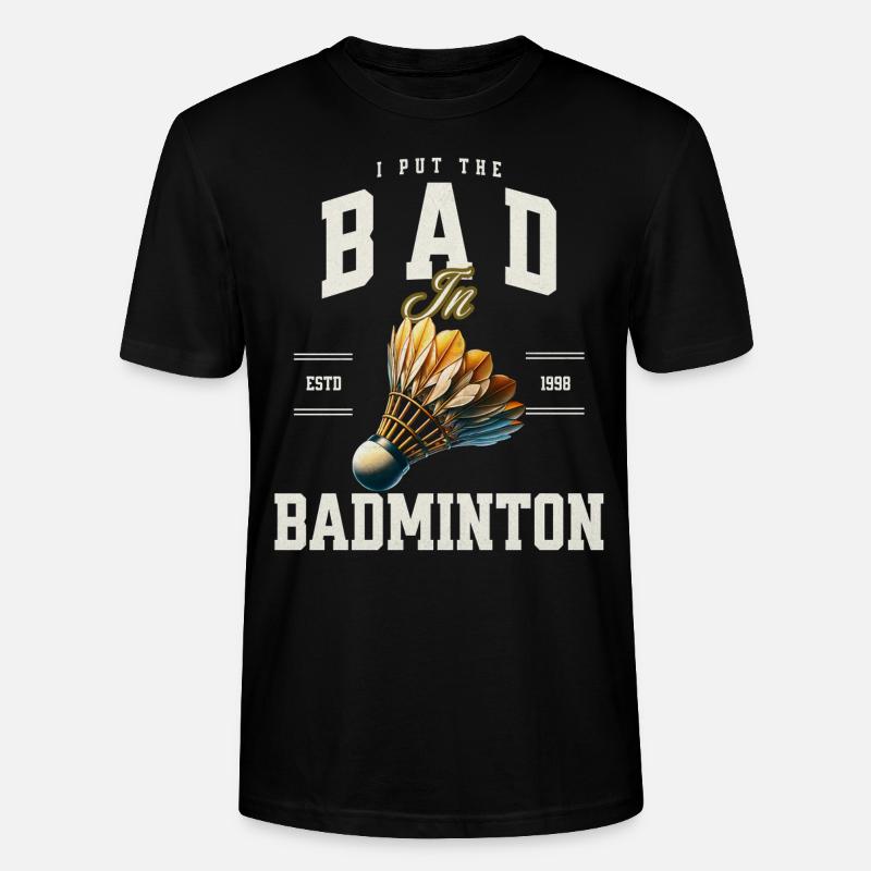 Badminton - Stanley/Stella Unisex Bio-T-Shirt CRAFTER - Schwarz