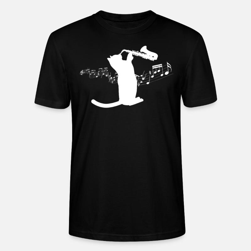 Saxophone Chat - T-shirt bio CRAFTER Stanley Stella Unisexe - noir