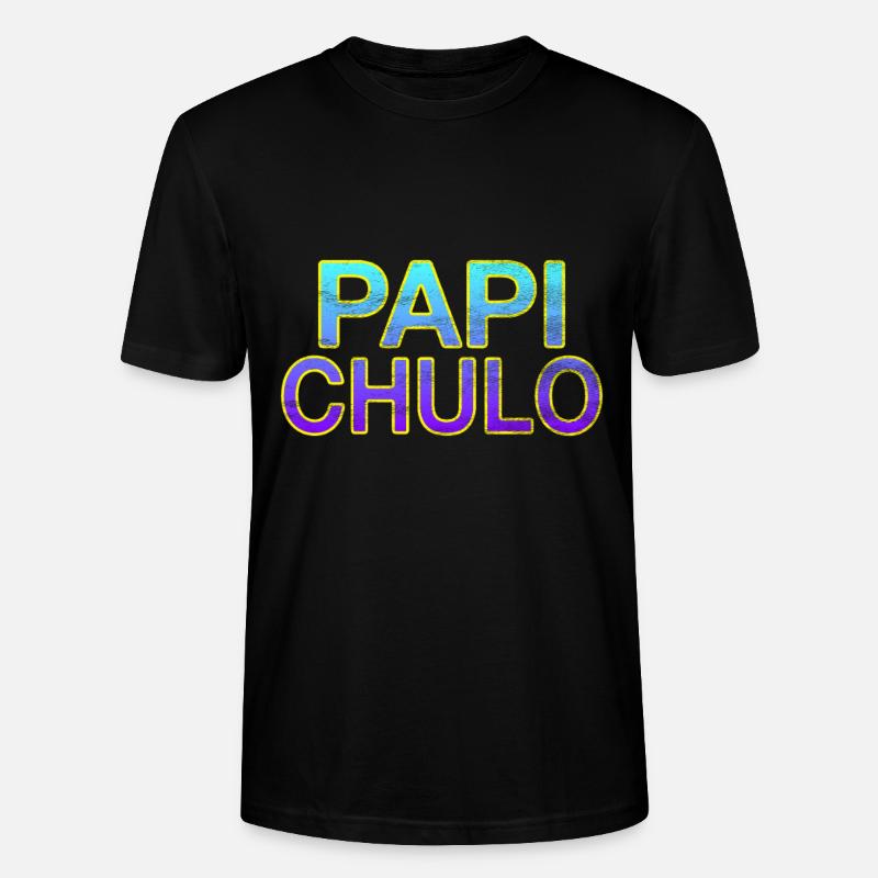 Papi Chulo - Lettrage élégant - T-shirt bio CRAFTER Stanley Stella Unisexe - noir