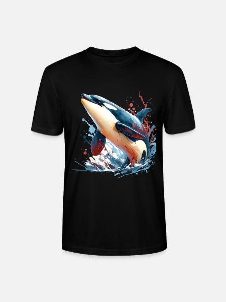 Orca Killer Whale - Stanley/Stella CRAFTER Unisex Organic T-Shirt - black
