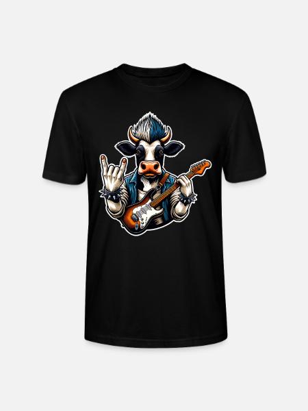Kuh Rock and Roll Guitarist - Stanley/Stella CRAFTER Unisex Organic T-Shirt - black