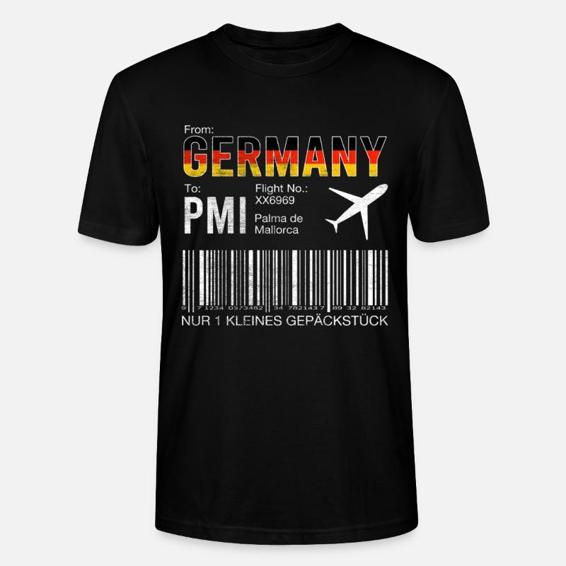 Flugticket Palma - Stanley/Stella Unisex Bio-T-Shirt CRAFTER - Schwarz
