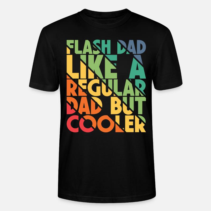 Bouldering Flash Papa Boulderer - Stanley/Stella Unisex Bio-T-Shirt CRAFTER - Schwarz