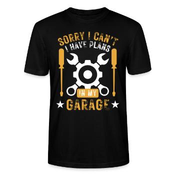 Craftsmen Craftsmen Do-it-Yourselfers - Stanley/Stella CRAFTER Unisex Organic T-Shirt - black - Front - Alina (178cm) & Michal (187cm)