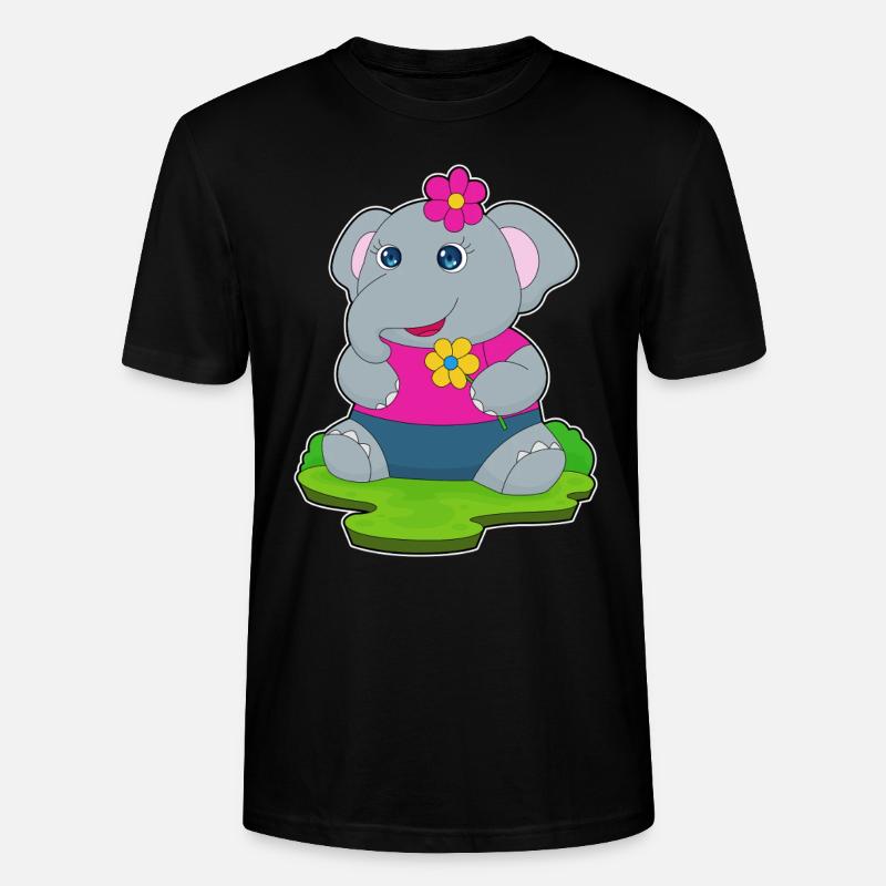 Fleurs d’éléphant - T-shirt bio CRAFTER Stanley Stella Unisexe - noir