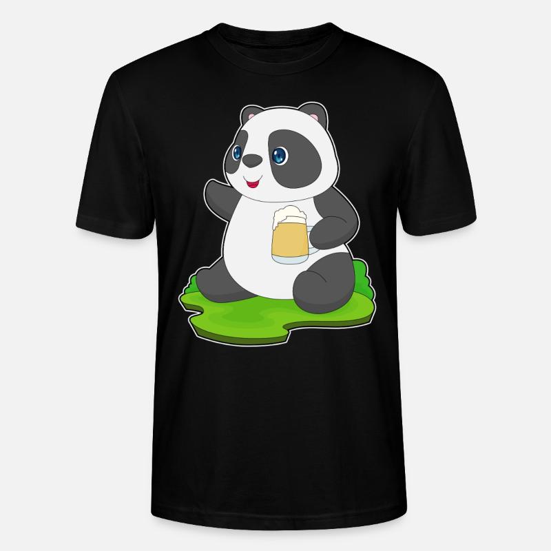 Bière Panda - T-shirt bio CRAFTER Stanley Stella Unisexe - noir