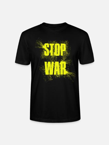 STOP WAR – NO WAR - PEACE - Stanley/Stella CRAFTER Unisex Organic T-Shirt - black