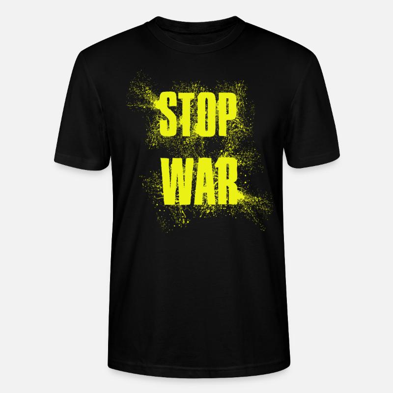 STOP WAR – NO WAR - PEACE - Stanley/Stella CRAFTER Unisex Organic T-Shirt - black
