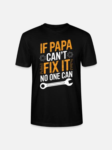 Funny Dad DIYer Saying Dad - Stanley/Stella CRAFTER Unisex Organic T-Shirt - black