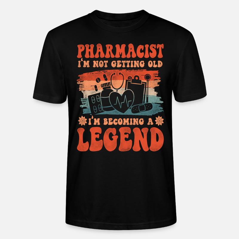 Pharmacy Tech Technician - Stanley/Stella Unisex Bio-T-Shirt CRAFTER - Schwarz