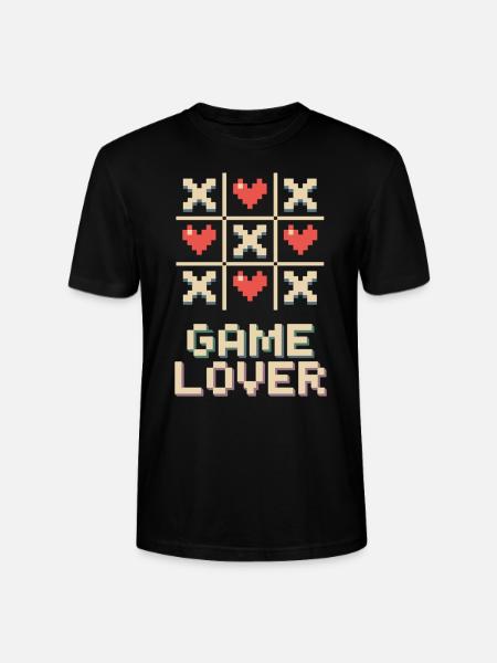 Pixel Herz Tic Tac Toe - Stanley/Stella Unisex Bio-T-Shirt CRAFTER - Schwarz