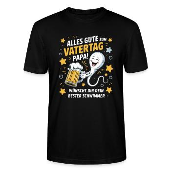 Vatertagsgeschenk Besten Papa Männertag Herrentag - Stanley/Stella Unisex Bio-T-Shirt CRAFTER - Schwarz - Vorne - Alina (178cm) & Michal (187cm)