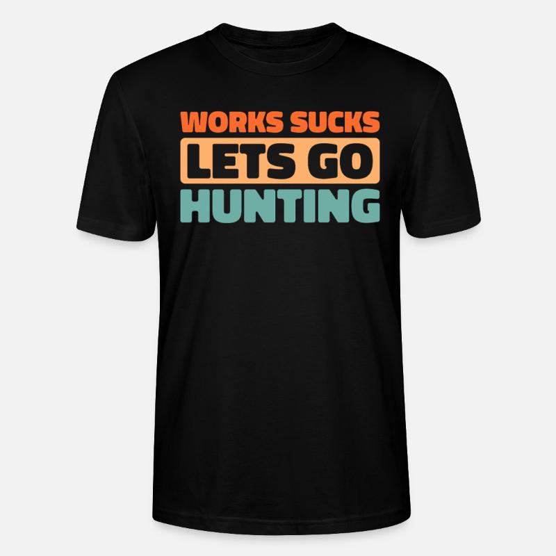 Chasse Chasseur Chasse - T-shirt bio CRAFTER Stanley Stella Unisexe - noir