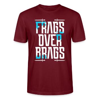 Esports Esport Multiplayer Gamer - Stanley/Stella CRAFTER Unisex Organic T-Shirt - burgundy - Front - Alina (178cm) & Michal (187cm)