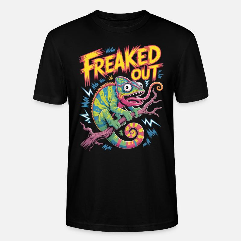 Chemise caméléon flippée - T-shirt bio CRAFTER Stanley Stella Unisexe - noir