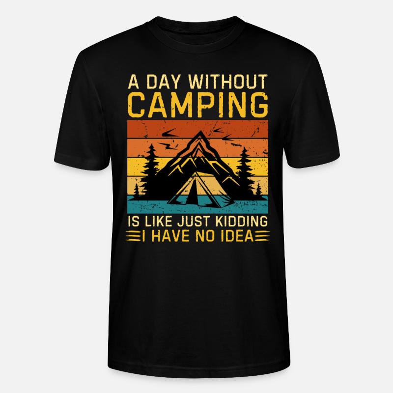 Drôle de camping dicton camping - T-shirt bio CRAFTER Stanley Stella Unisexe - noir