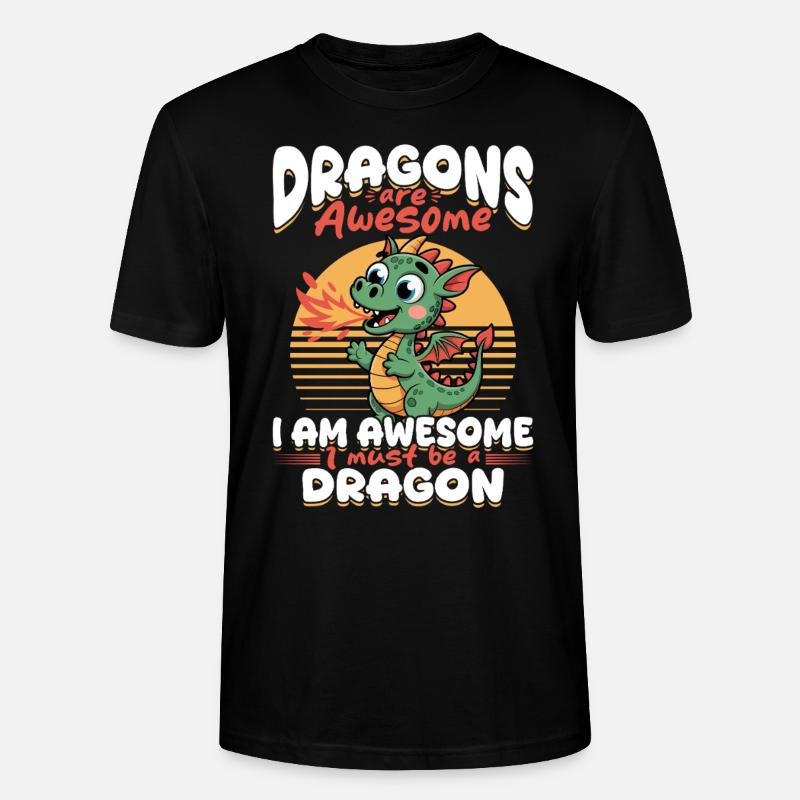 Fantasy Dragons Mythical Creatures - Stanley/Stella Unisex Bio-T-Shirt CRAFTER - Schwarz