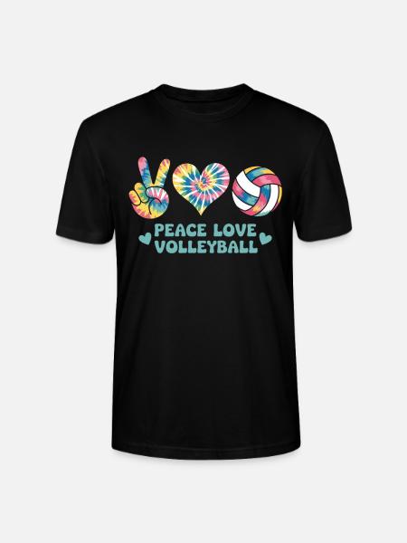 Peace Love Volleyball - Stanley/Stella CRAFTER Unisex Organic T-Shirt - black