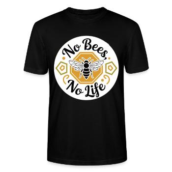 Bienen Retter Shirt - Stanley/Stella Unisex Bio-T-Shirt CRAFTER - Schwarz - Vorne - Alina (178cm) & Michal (187cm)