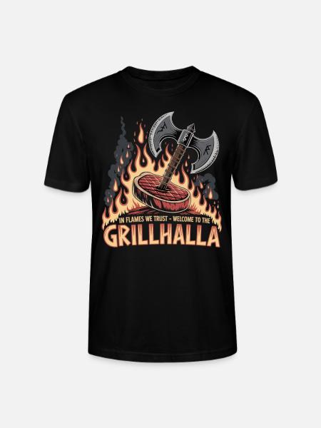 Wikinger Grill Shirt - Stanley/Stella Unisex Bio-T-Shirt CRAFTER - Schwarz