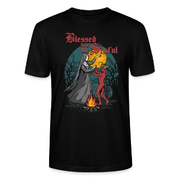 Occultism Demonology Tarot - Stanley/Stella CRAFTER Unisex Organic T-Shirt - black - Front - Alina (178cm) & Michal (187cm)