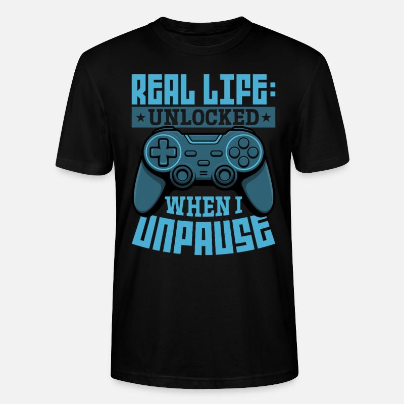 Gamer Gaming Controller Video Game - Stanley/Stella Unisex Bio-T-Shirt CRAFTER - Schwarz
