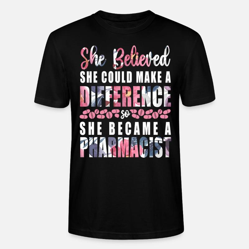 Pharmacy Tech Technician - Stanley/Stella Unisex Bio-T-Shirt CRAFTER - Schwarz